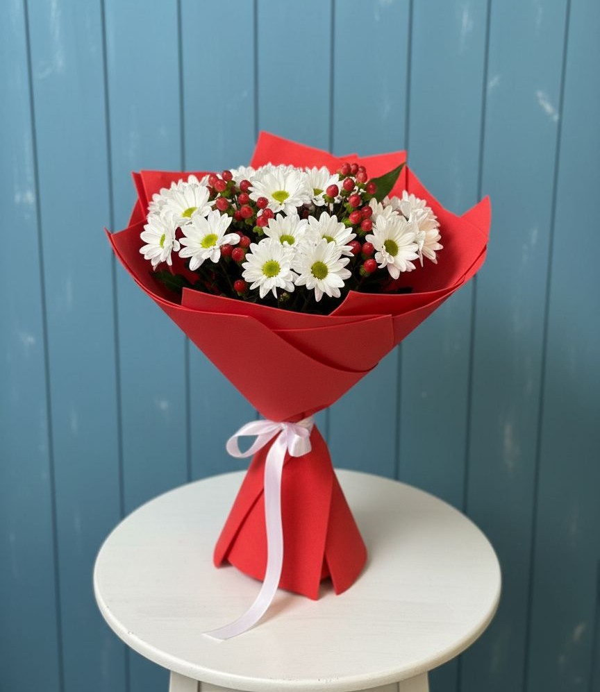 Букет цветов из: Хризантемы в Гаджиево