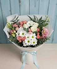 Букет цветов из:  Розы, Лизиантусы и Хризантемы в Гаджиево