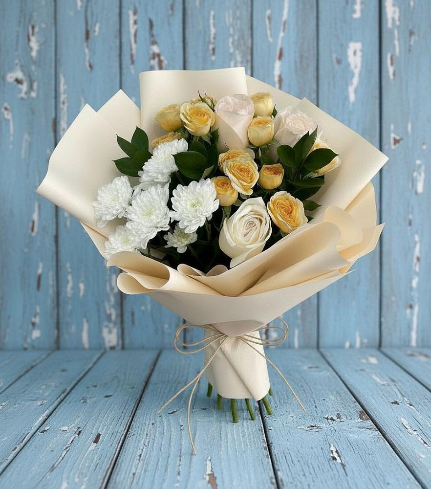 Букет цветов из: Розы и Хризантемы в Гаджиево