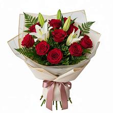 Букет цветов из:  Лилии и Розы в Гаджиево