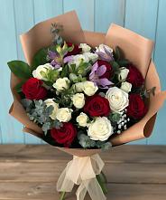 Букет цветов из:  Розы и Альстромерии #REPLACE_PRED# Гаджиево