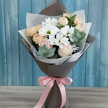 Букет цветов из:  Хризантемы и Розы в Гаджиево