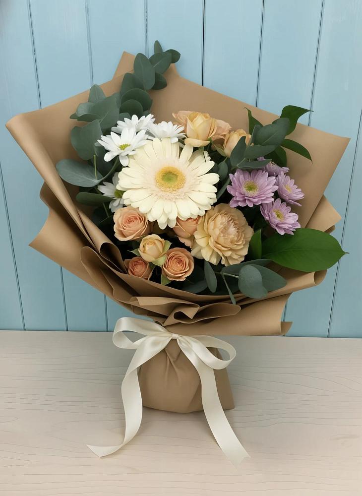 Букет цветов из: Герберы и Хризантемы в Гаджиево