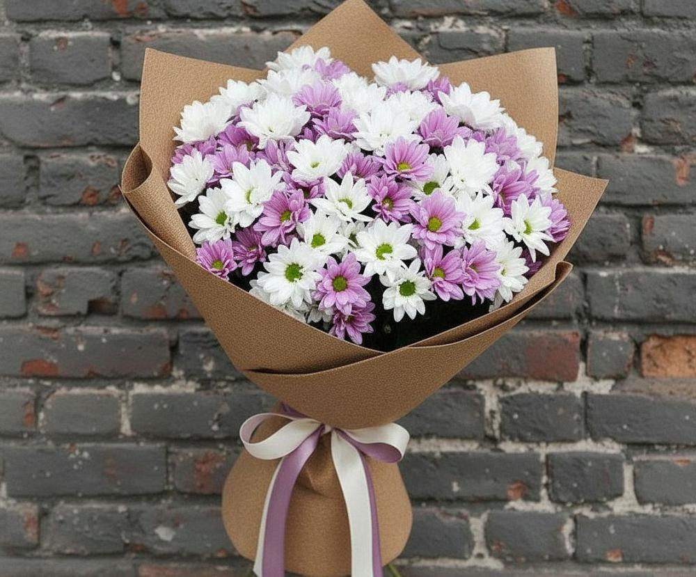 Букет цветов из: Хризантемы в Гаджиево