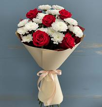 Букет цветов из:  Розы и Хризантемы в Гаджиево