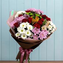 Букет цветов из:  Розы, Хризантемы и Альстромерии в Гаджиево