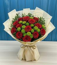 Букет цветов из:  Розы и Хризантемы #REPLACE_PRED# Гаджиево