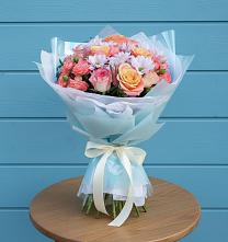Букет цветов из:  Хризантемы и Розы в Гаджиево