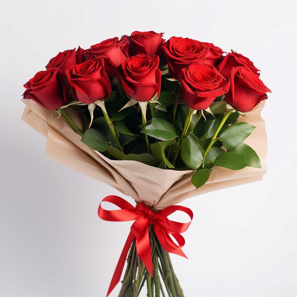 Букет 11 Красных роз Эдлесс Лав в Гаджиево