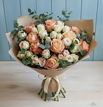 Букет цветов из:  Альстромерии и Розы #REPLACE_PRED# Гаджиево