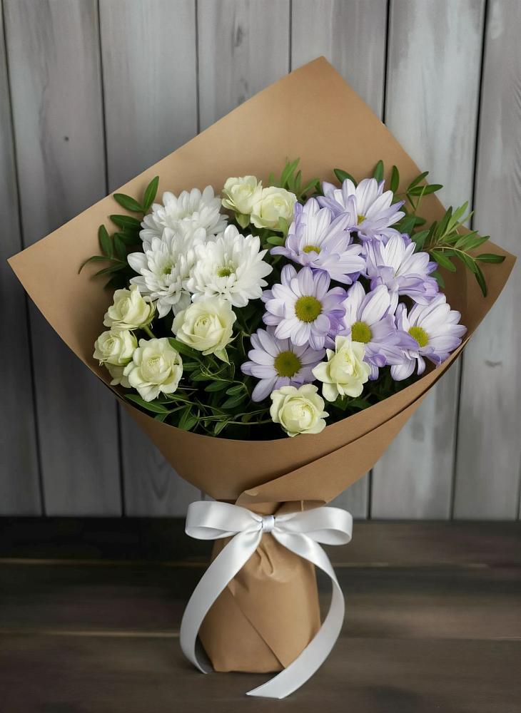 Букет цветов из: Хризантемы и Розы в Гаджиево